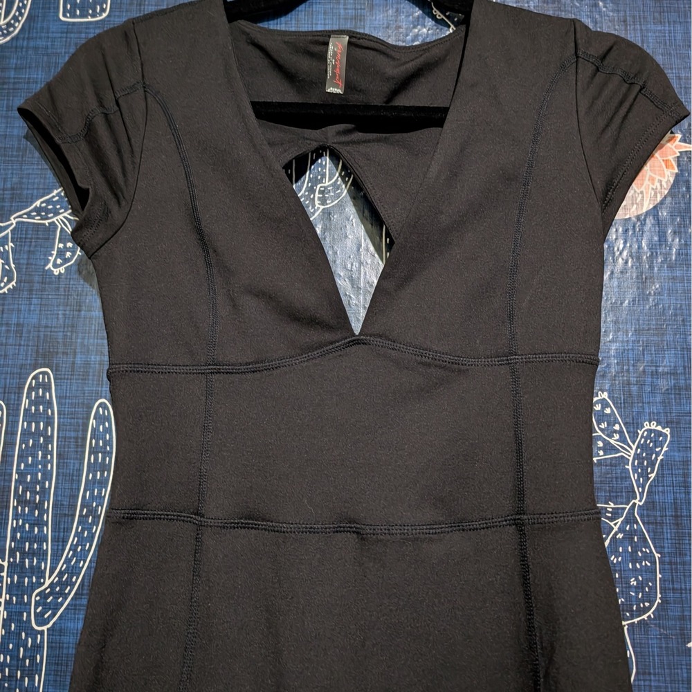 FP Movement by Free People New Wave V-Neck One-Piece Black Women's Small - Picture 7 of 12